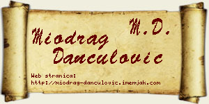 Miodrag Dančulović vizit kartica